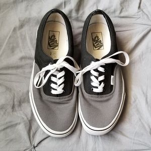 Men's Grey & Black Van's 9.5